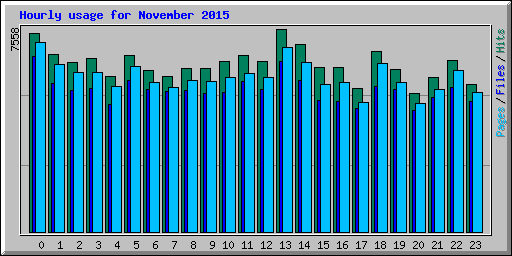 Hourly usage for November 2015