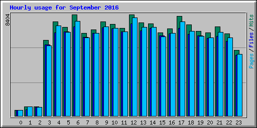 Hourly usage for September 2016