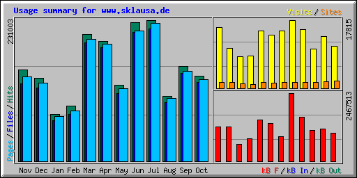 Usage summary for www.sklausa.de